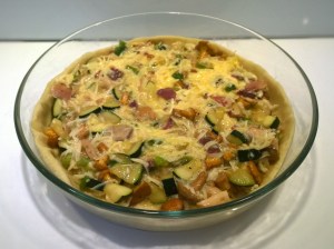 Pie before cooking in the oven.
